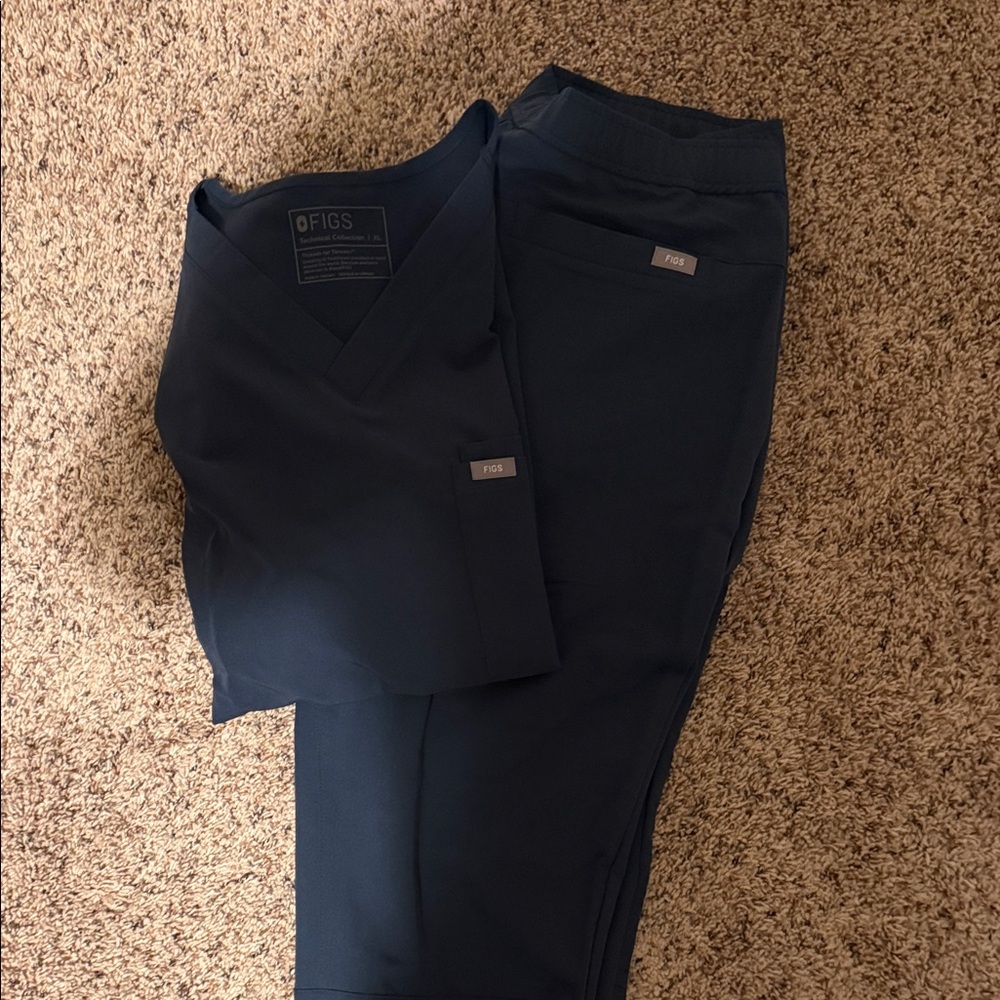 Figs Deep Blue Medical Scrub Set